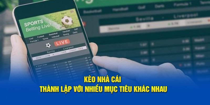 Kèo nhà cái thành lập với nhiều mục tiêu khác nhau